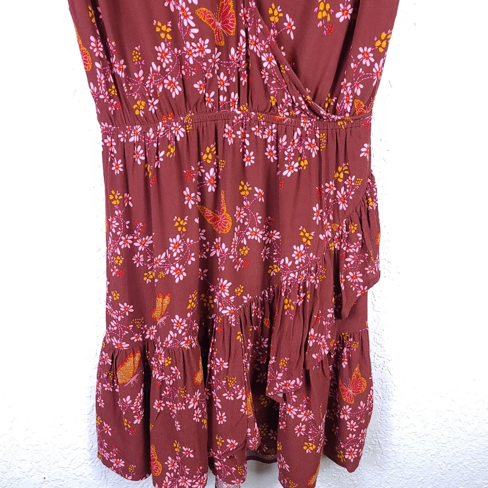 MADEWELL Ruffle-Wrap Dress In Windowbox Floral - Picture 5 of 14